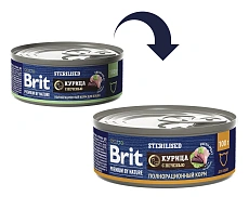 Brit Premium by Nature консервы для стерилизованных кошек (Курица и печень)